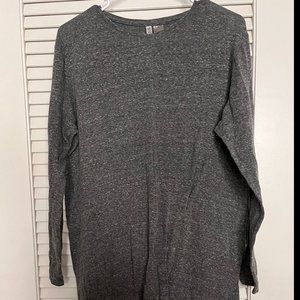 Grey Long Sleeve Hi-Low shirt